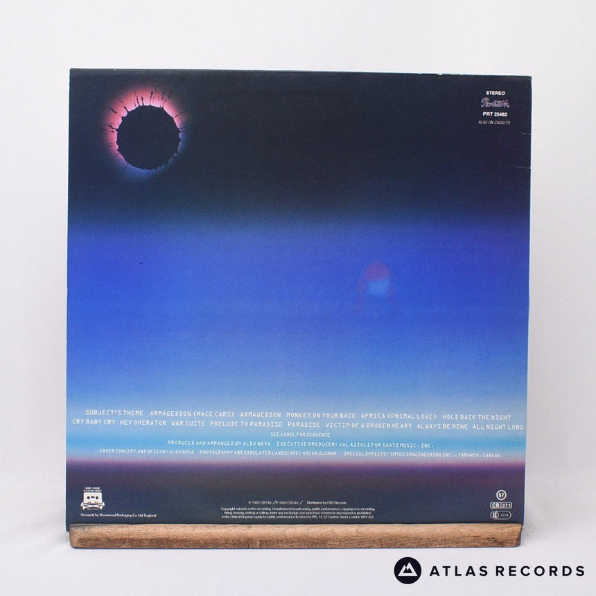 Aldo Nova - Subject.....Aldo Nova - Lyric Sheet LP Vinyl Record - EX/EX