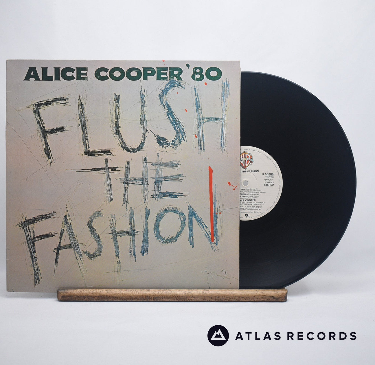 Alice Cooper Flush The Fashion LP Vinyl Record - Front Cover & Record