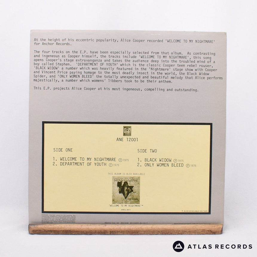Alice Cooper - Four Tracks From Alice Cooper - 12" Vinyl Record - VG+/VG+