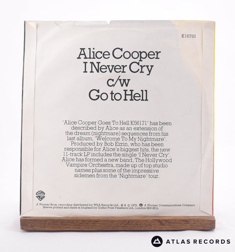 Alice Cooper - I Never Cry - 7" Vinyl Record - VG+/EX