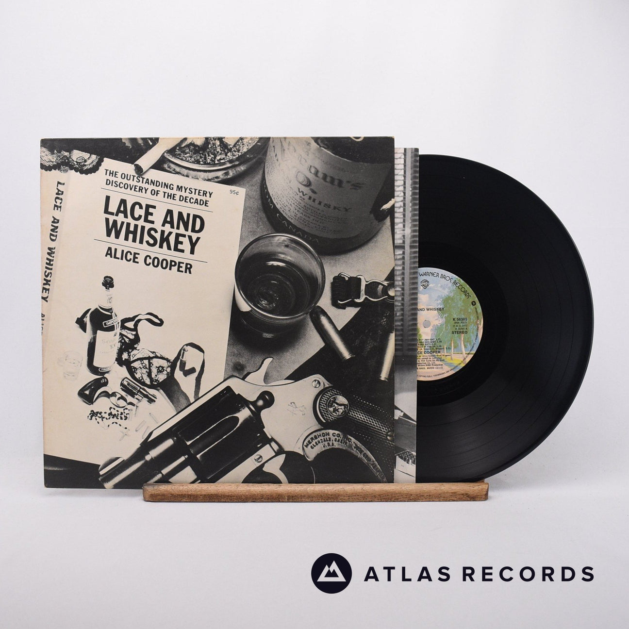 Alice Cooper Lace And Whiskey LP Vinyl Record - Front Cover & Record