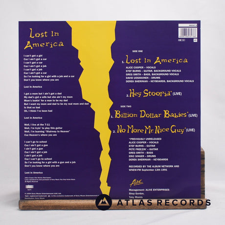 Alice Cooper - Lost In America - Insert 12" Vinyl Record -