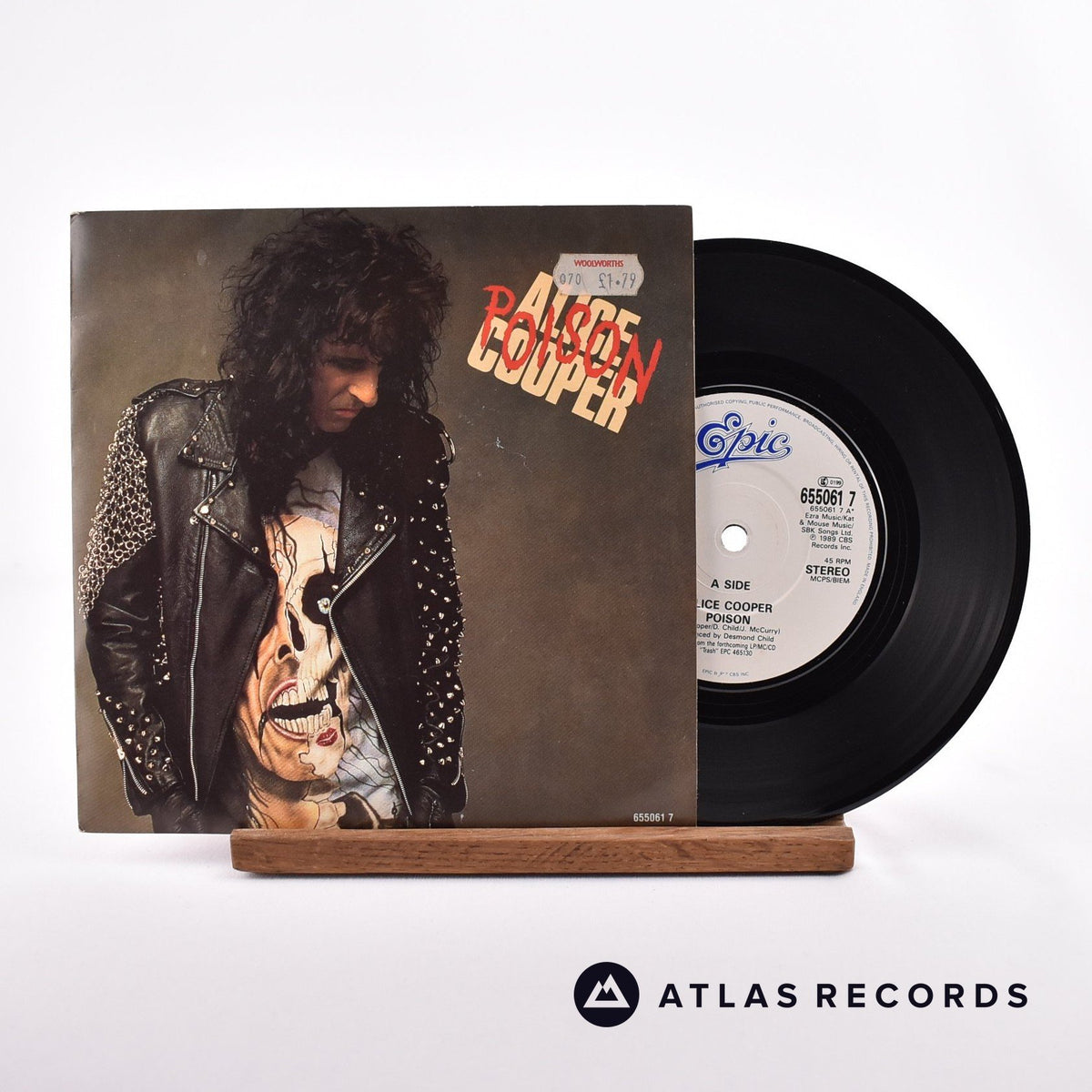Alice Cooper Poison 7" Vinyl Record - Front Cover & Record