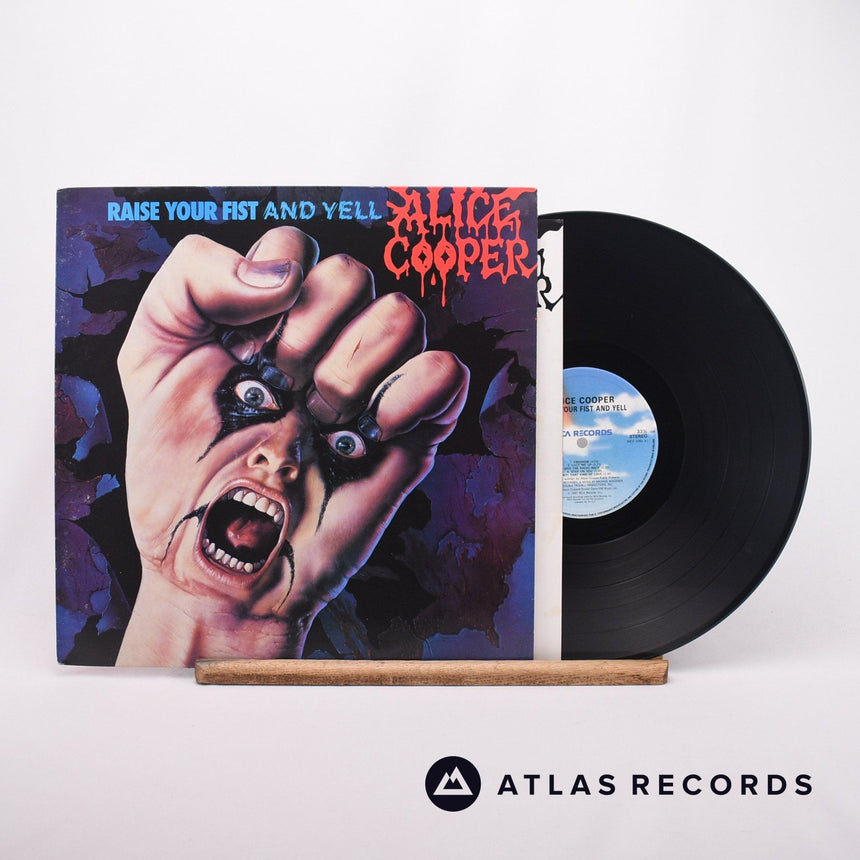Alice Cooper Raise Your Fist And Yell LP Vinyl Record - Front Cover & Record