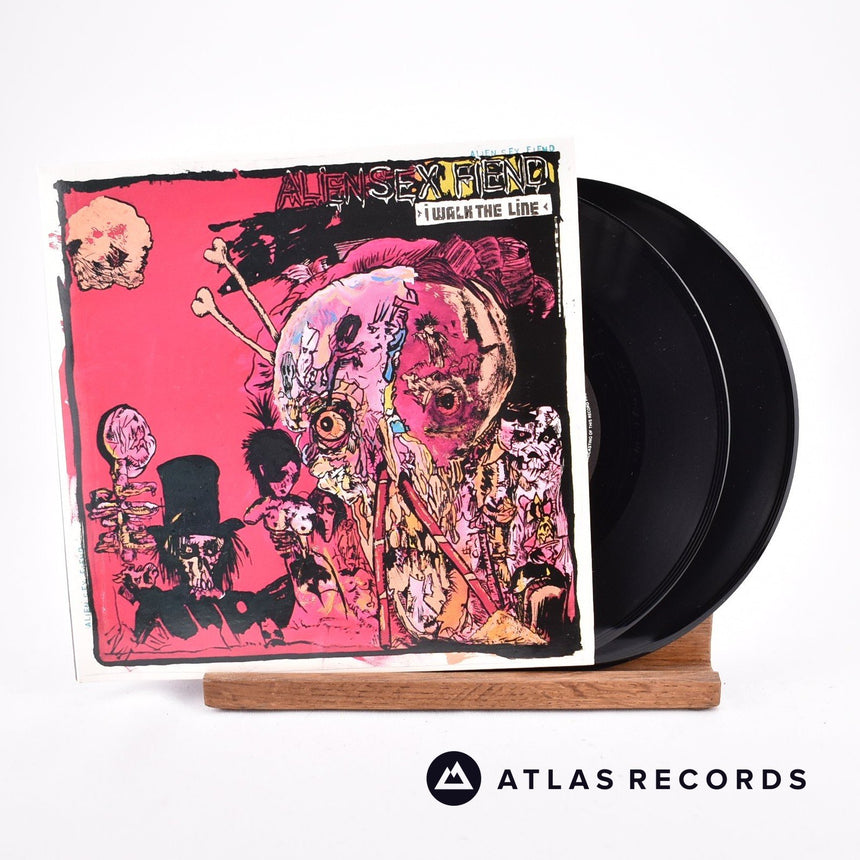 Alien Sex Fiend I Walk The Line 2 x 7" Vinyl Record - Front Cover & Record