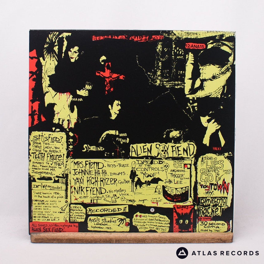Alien Sex Fiend - Lips Can't Go - Repress 12" Vinyl Record - EX/EX