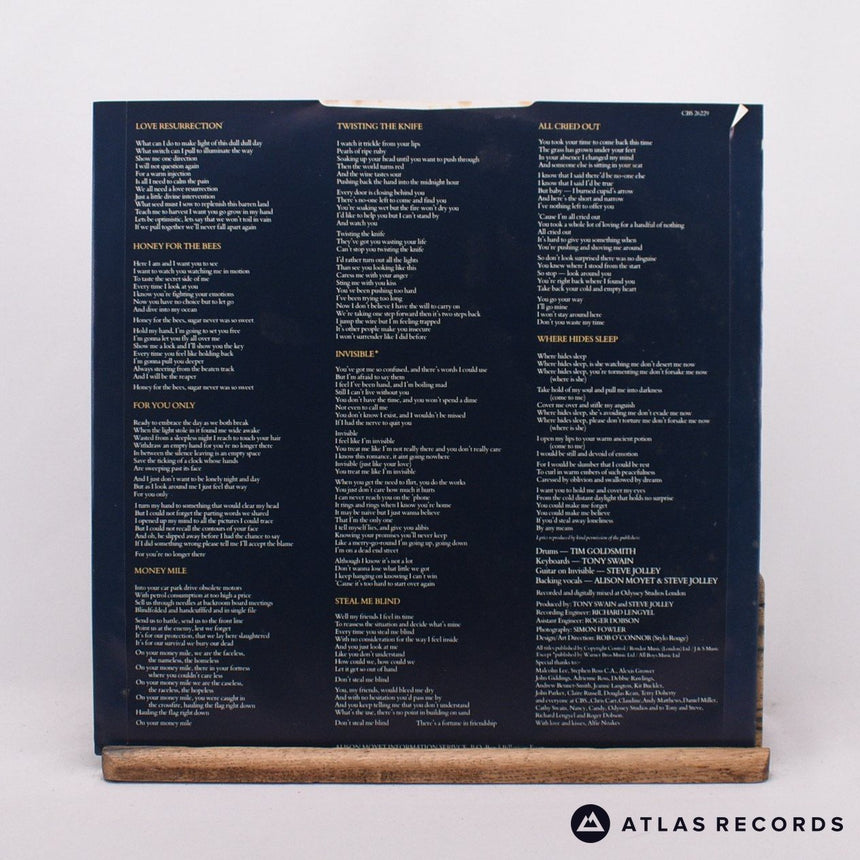Alison Moyet - Alf - Timtom LP Vinyl Record - VG+/EX