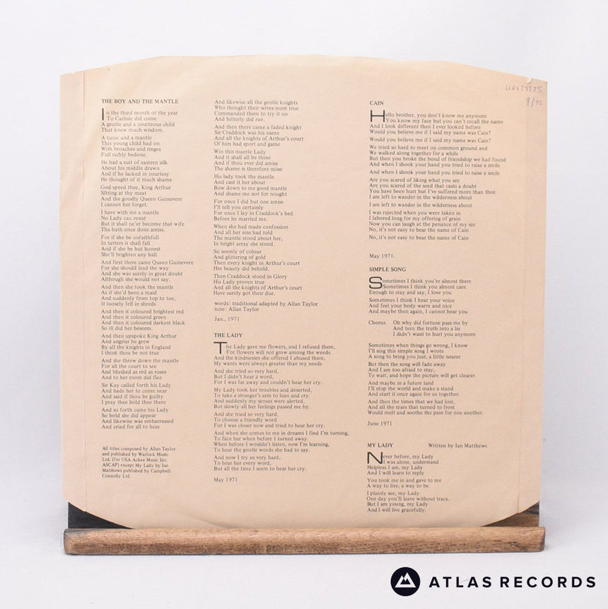 Allan Taylor - The Lady - A-1U B-1U LP Vinyl Record - VG+/VG+