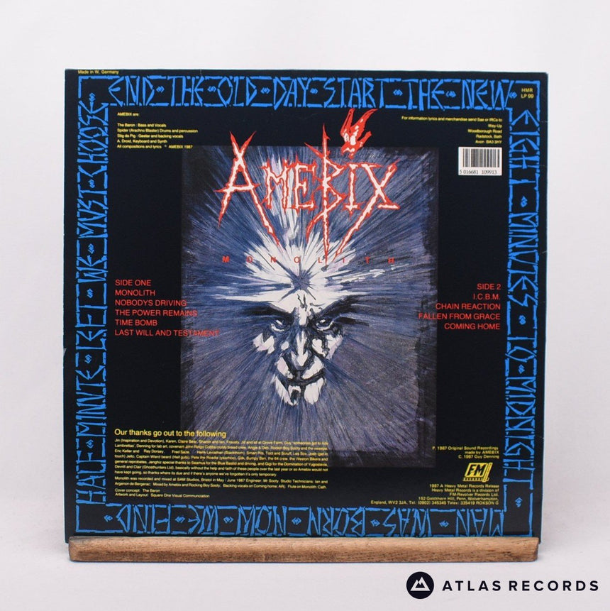 Amebix - Monolith - A-1 B-1 LP Vinyl Record - EX/EX