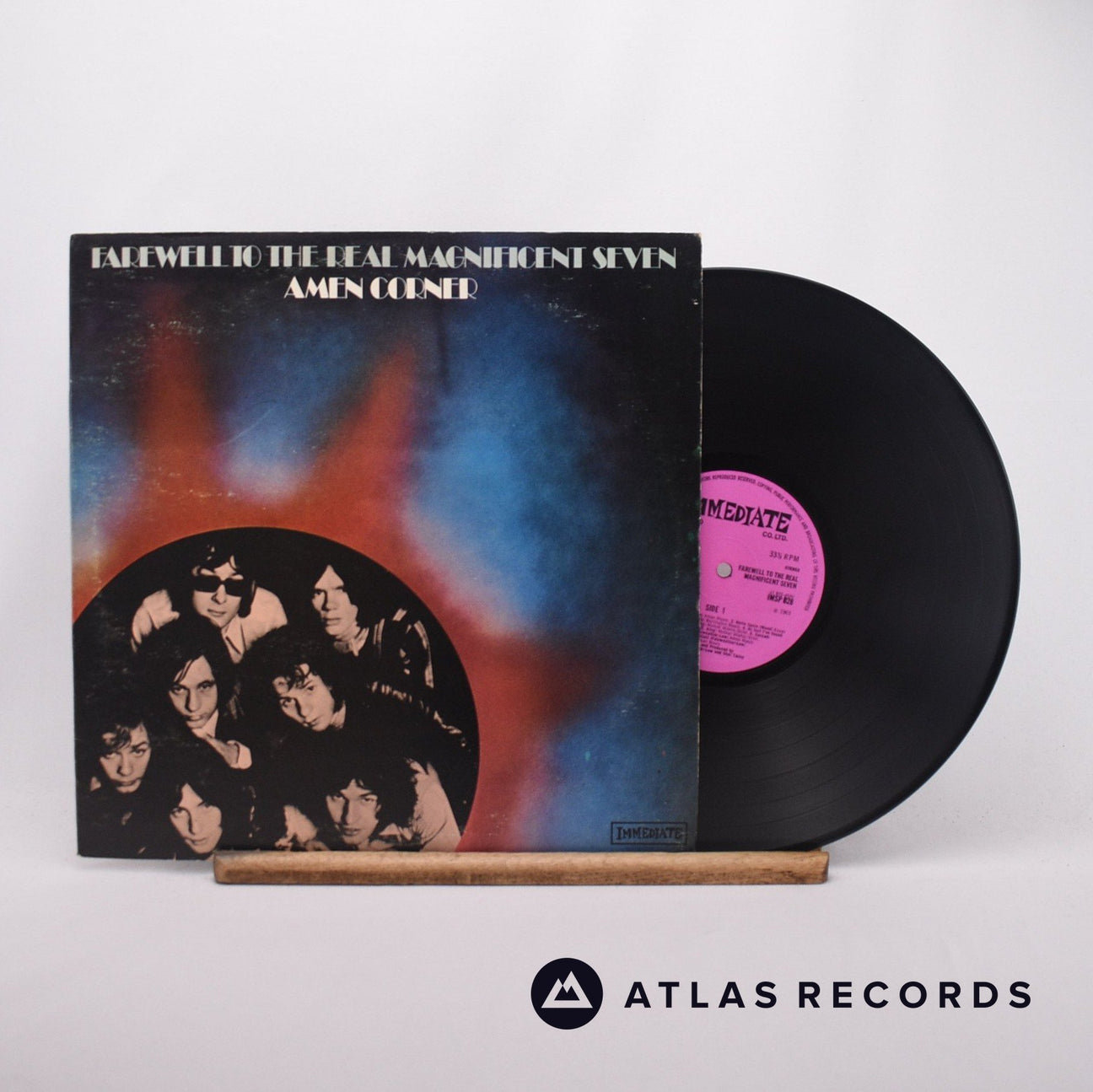 Amen Corner Farewell To The Real Magnificent Seven LP Vinyl Record - Front Cover & Record