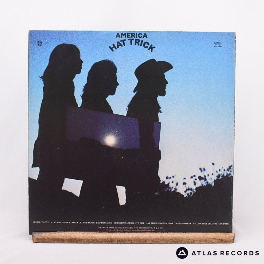 America - Hat Trick - Insert Poster LP Vinyl Record - EX/EX