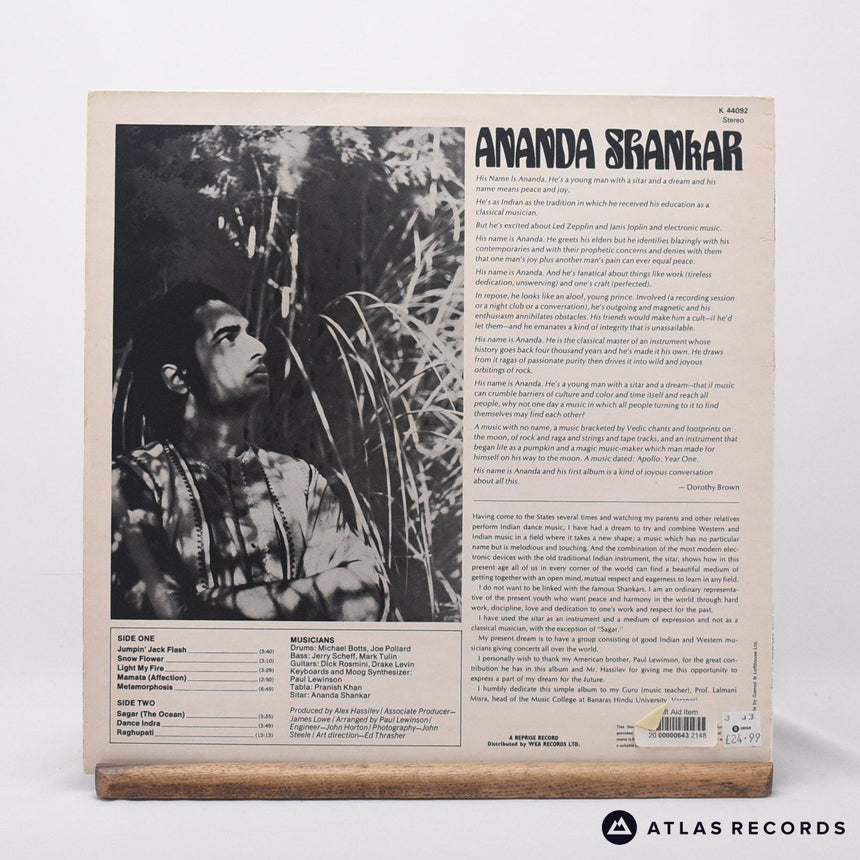 Ananda Shankar - Ananda Shankar - Reissue LP Vinyl Record - VG+/EX