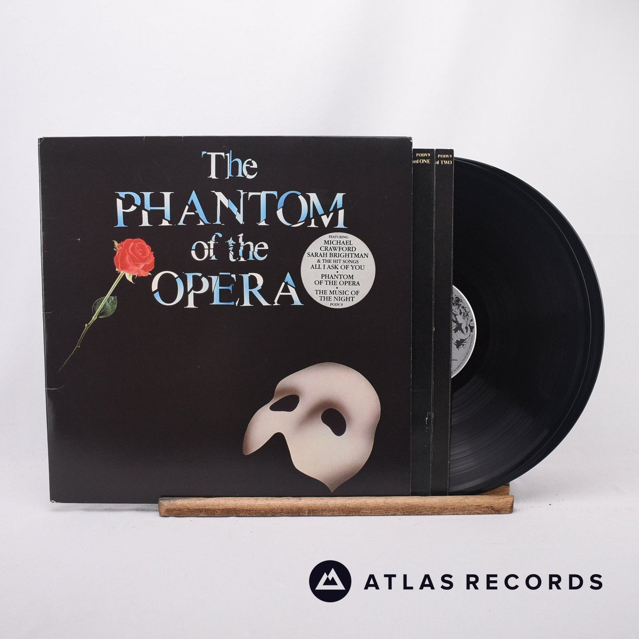 Andrew Lloyd Webber The Phantom Of The Opera 2 x LP Vinyl Record - Front Cover & Record