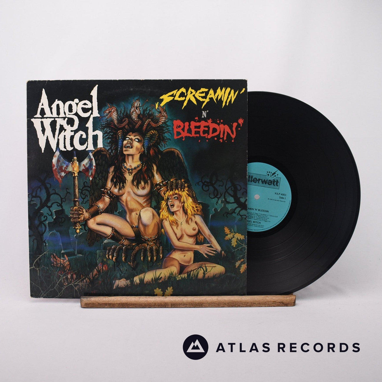 Angel Witch Screamin' N' Bleedin' LP Vinyl Record - Front Cover & Record