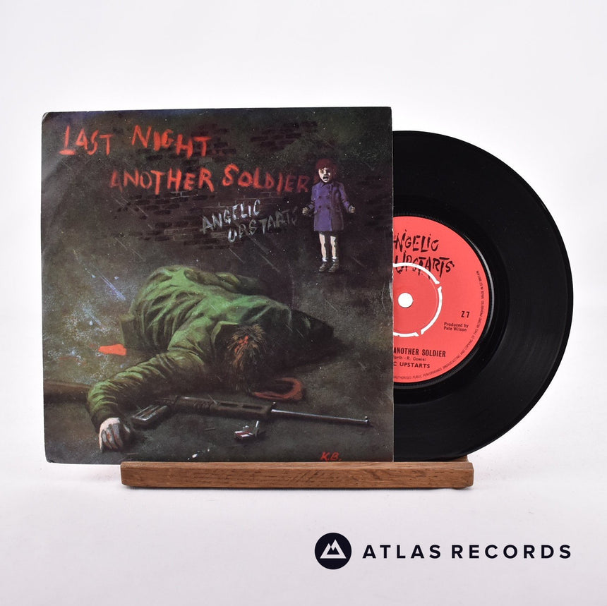 Angelic Upstarts Last Night Another Soldier 7" Vinyl Record - Front Cover & Record