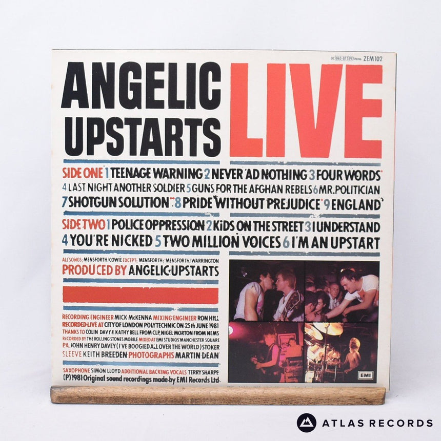 Angelic Upstarts - Live - LP Vinyl Record - EX/EX