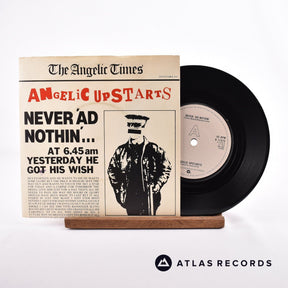 Angelic Upstarts Never 'Ad Nothin' 7" Vinyl Record - Front Cover & Record