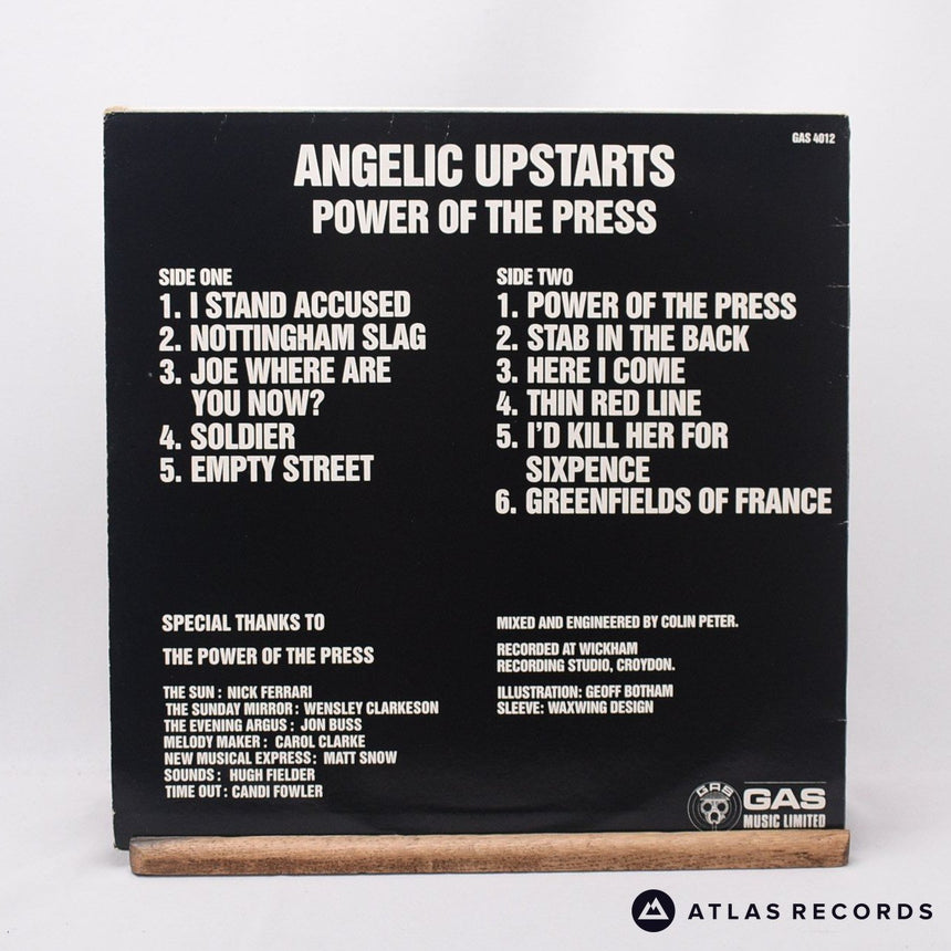 Angelic Upstarts - Power Of The Press - LP Vinyl Record - VG+/EX