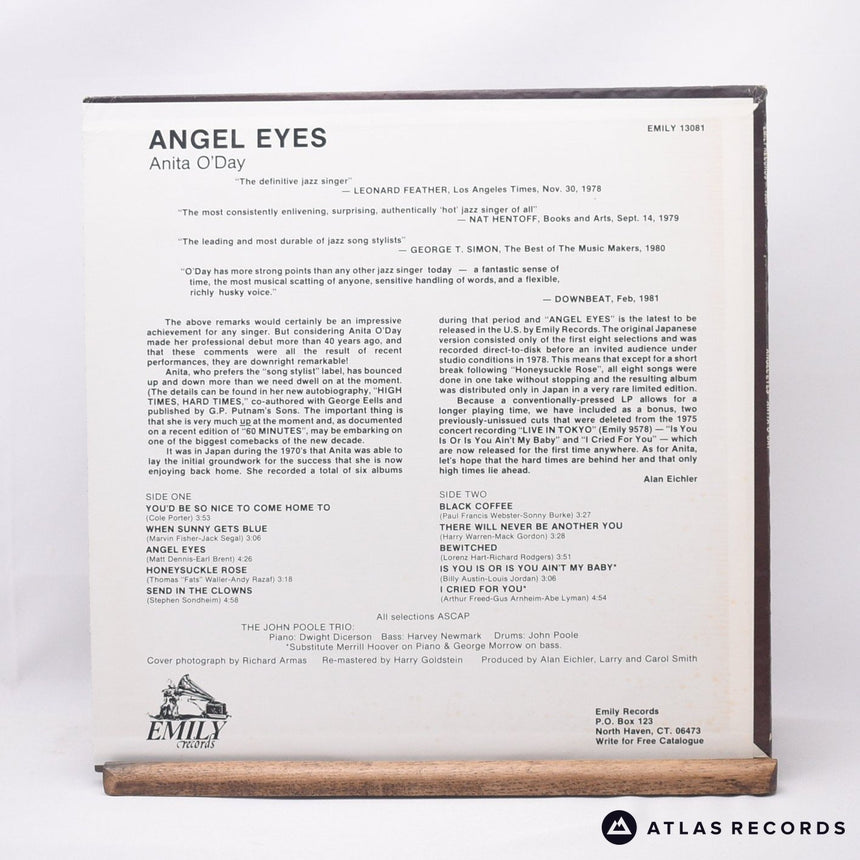 Anita O'Day - Angel Eyes - LP Vinyl Record - EX/EX