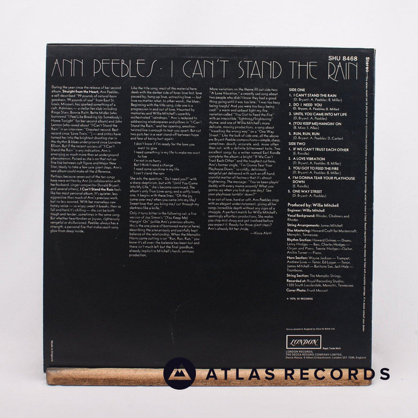 Ann Peebles - I Can't Stand The Rain - -1W -1W LP Vinyl Record - VG+/EX