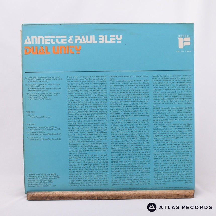 Annette Peacock - Dual Unity - LP Vinyl Record - EX/EX