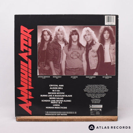 Annihilator - Alice In Hell - Canada LP Vinyl Record - VG+/VG+