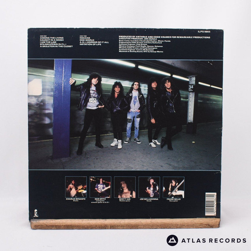 Anthrax - Among The Living - A-1U B-1U LP Vinyl Record - VG+/VG+