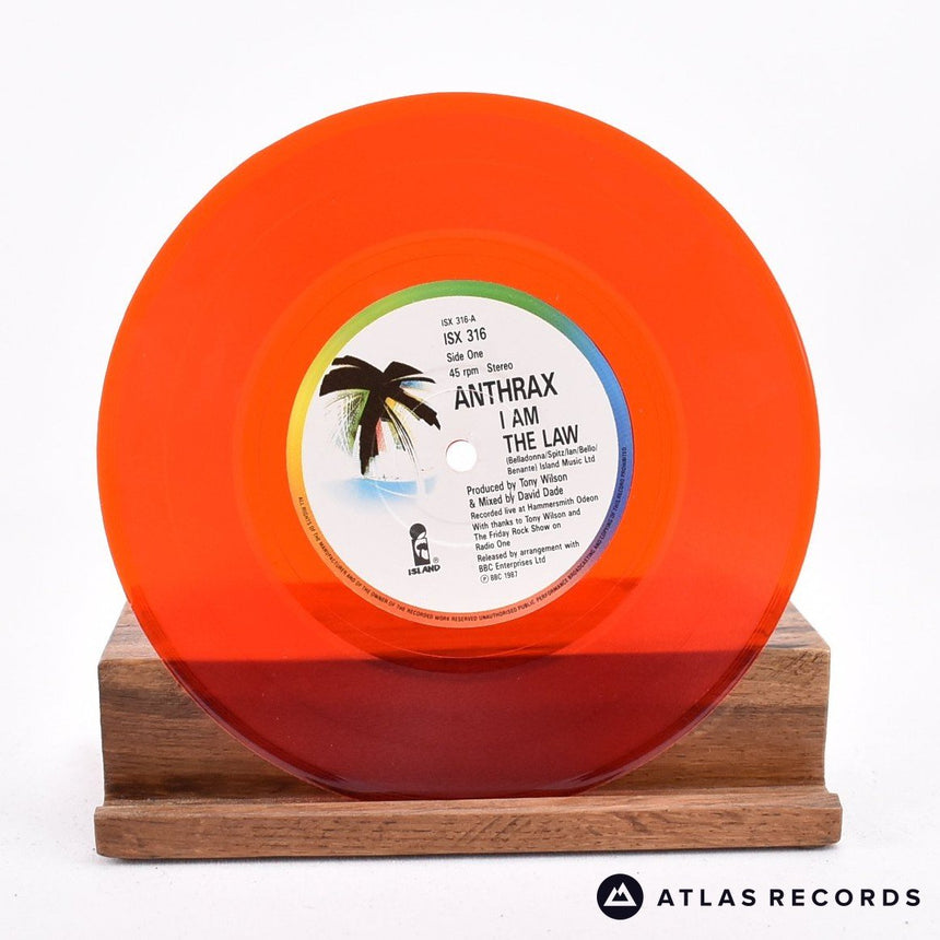 Anthrax I Am The Law 7" Vinyl Record - In Sleeve