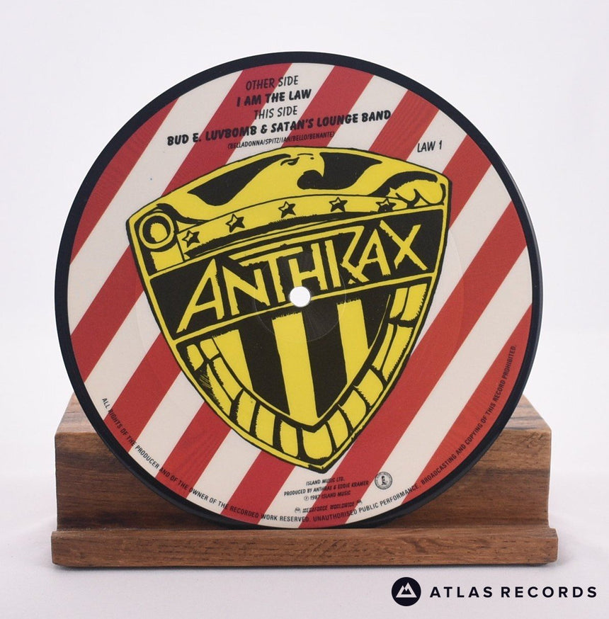 Anthrax - I Am The Law - Picture Disc 7" Vinyl Record - EX