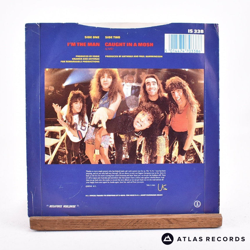 Anthrax - I'm The Man - 7" Vinyl Record - VG+/VG+