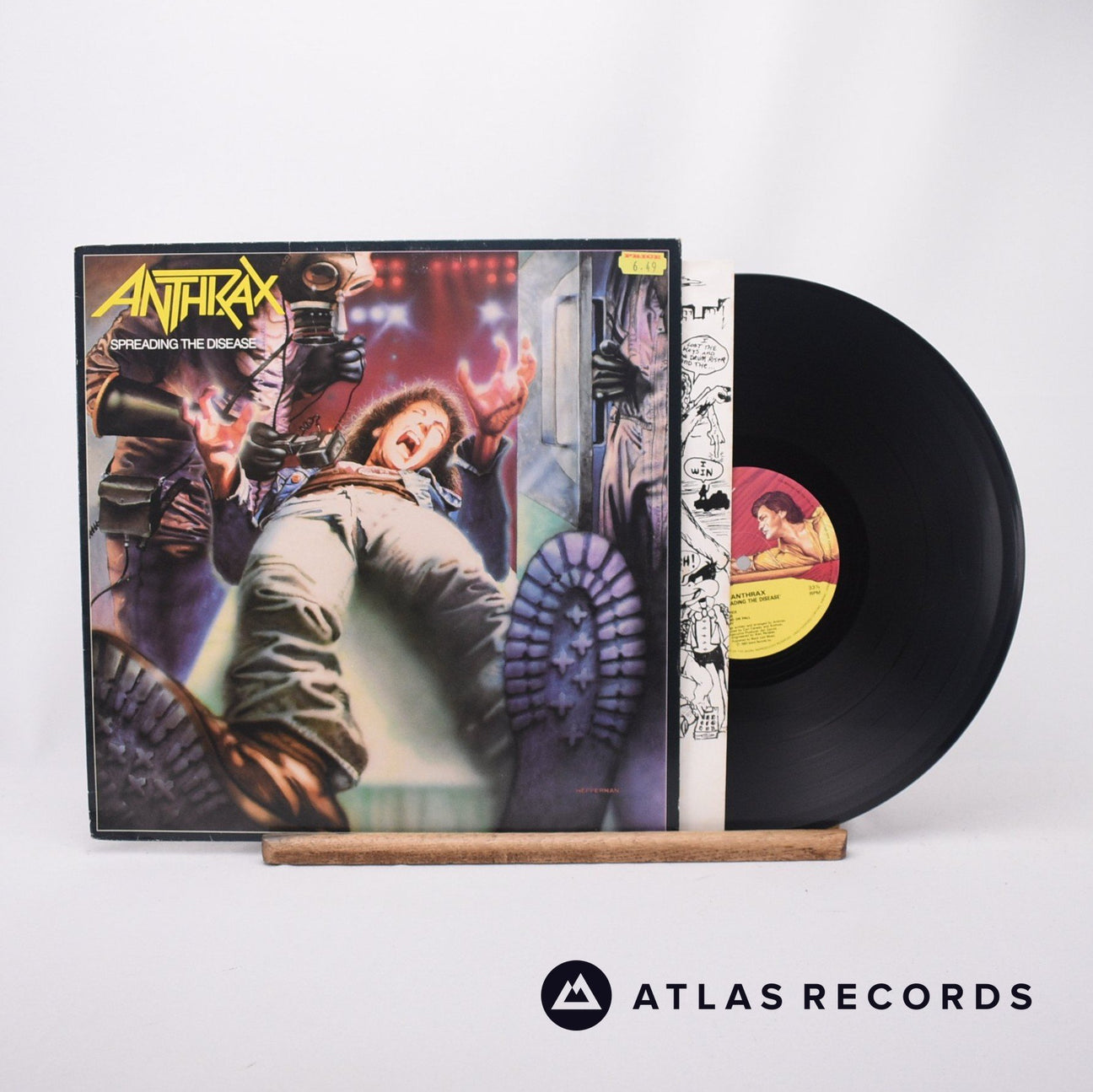 Anthrax Spreading The Disease LP Vinyl Record - Front Cover & Record