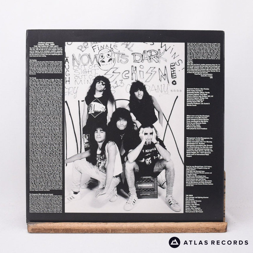 Anthrax - State Of Euphoria - A-1U B-1U LP Vinyl Record - EX/EX