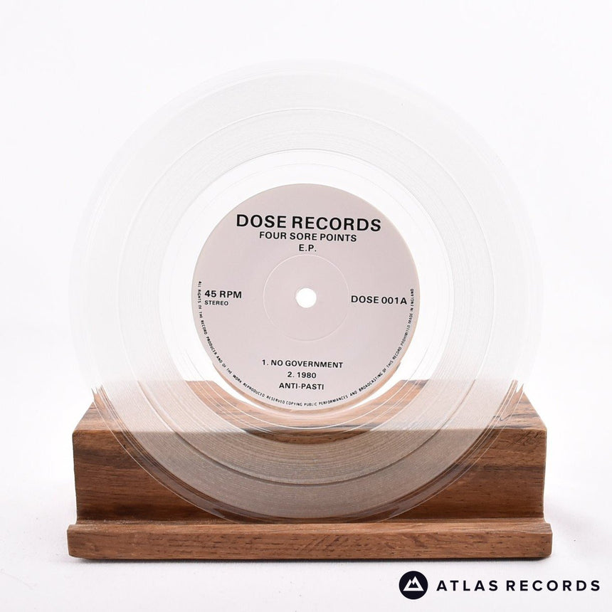 Anti-Pasti - Four Sore Points.... - Clear Repress 7" EP Vinyl Record - VG+/EX