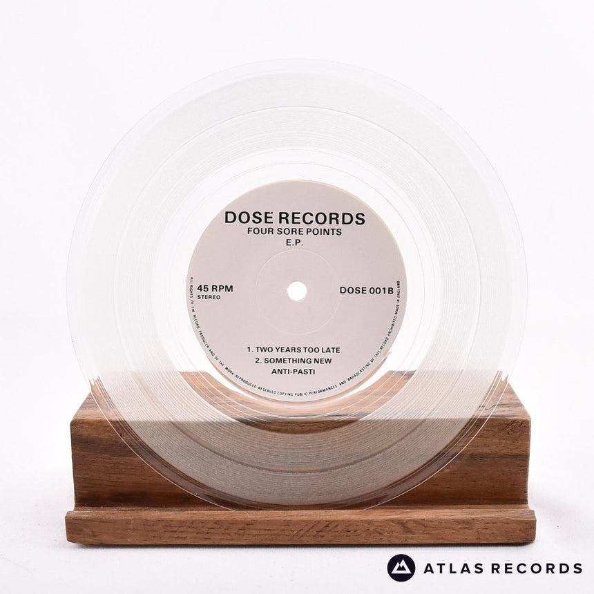 Anti-Pasti - Four Sore Points.... - Clear Repress 7" EP Vinyl Record - VG+/EX