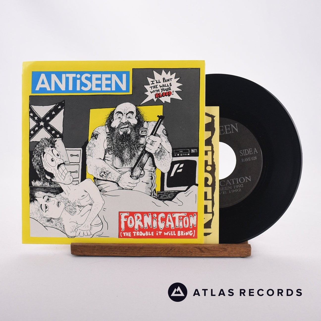 Antiseen Fornication 7" Vinyl Record - Front Cover & Record