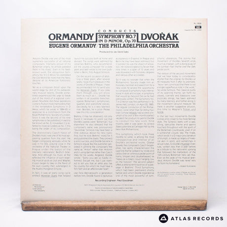 Antonín Dvořák - Ormandy Conducts Dvořák, Symphony No. 7 - LP Vinyl Record