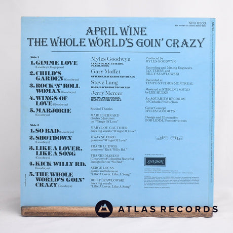 April Wine - The Whole World's Goin' Crazy - LP Vinyl Record - EX/EX