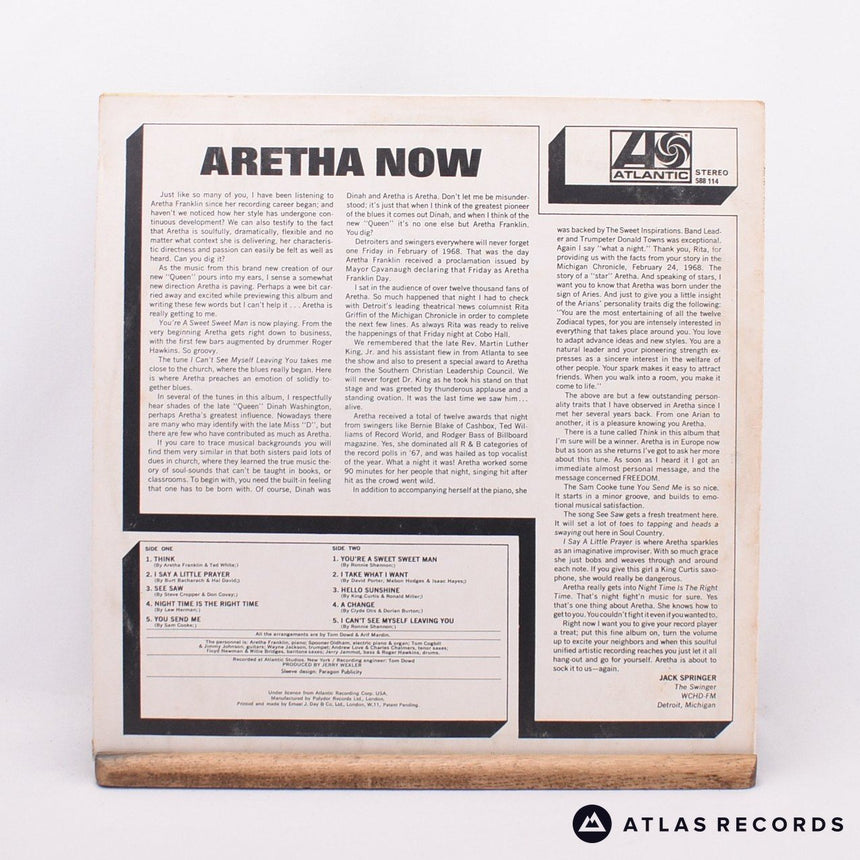 Aretha Franklin - Aretha Now - Stereo LP Vinyl Record - VG+/VG