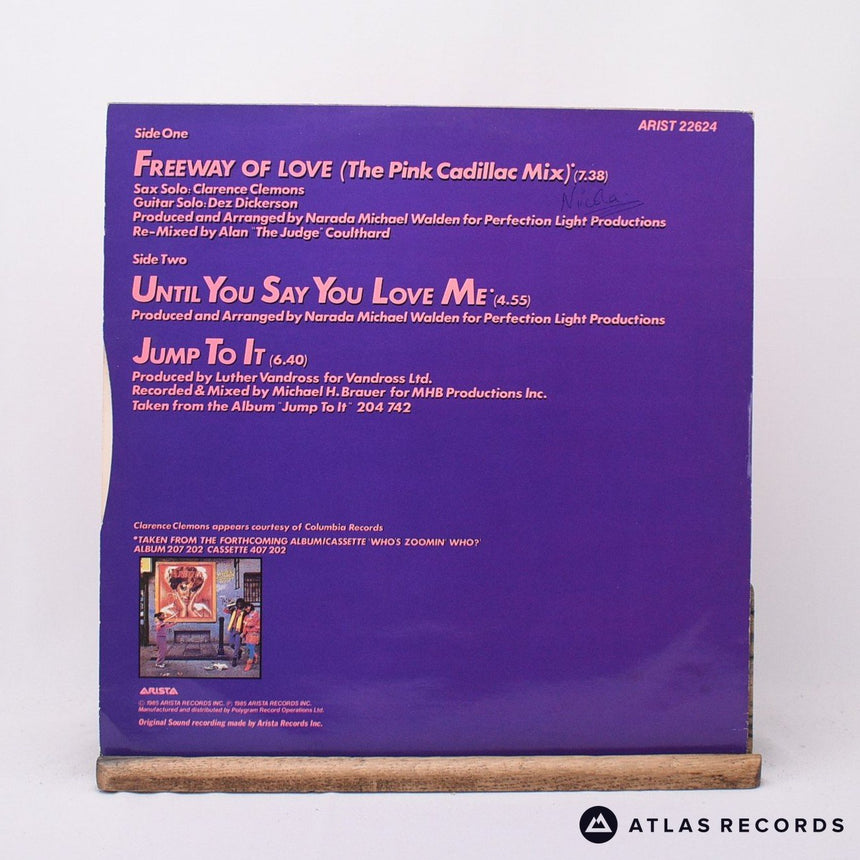 Aretha Franklin - Freeway Of Love - 12" Vinyl Record - EX/VG+