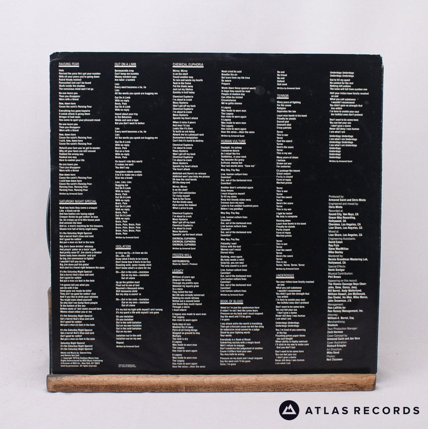 Armored Saint - Raising Fear - LP Vinyl Record - EX/EX