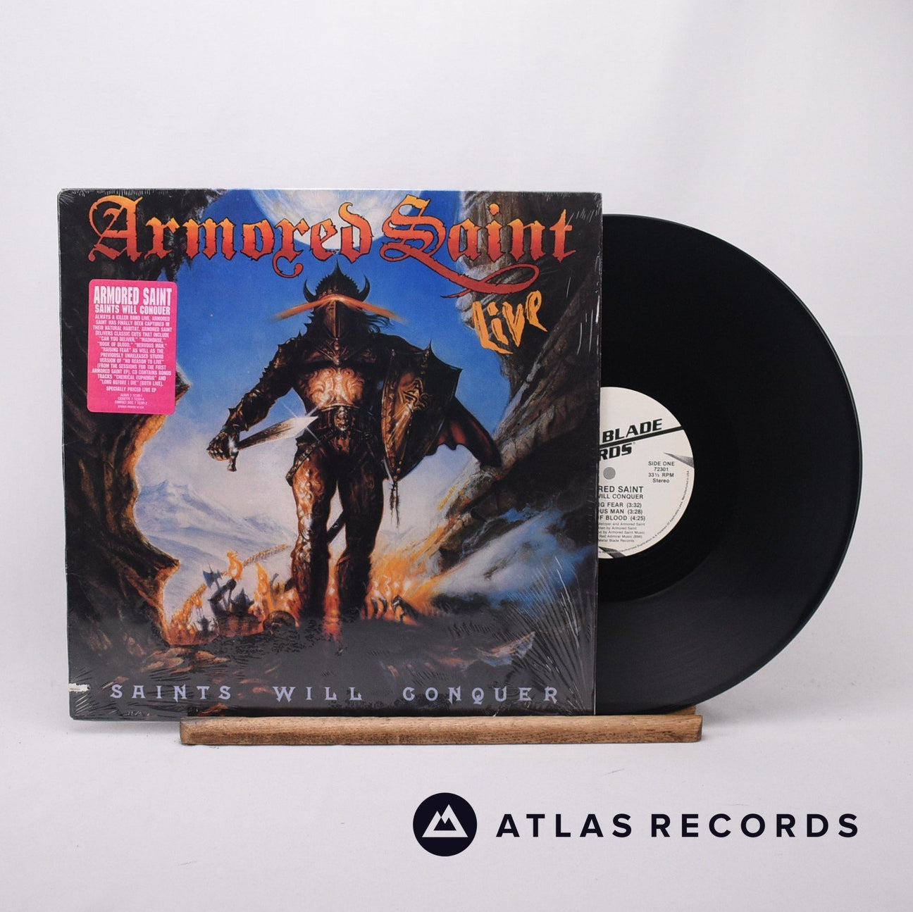 Armored Saint Saints Will Conquer 12" Vinyl Record - Front Cover & Record