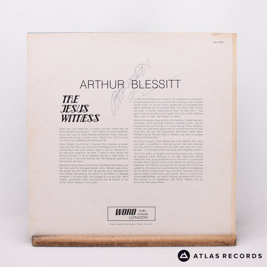 Arthur Blessitt - The Jesus Witness - Signed LP Vinyl Record - VG+/EX