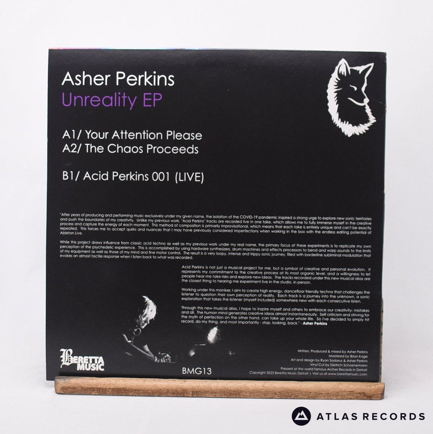 Asher Perkins - Unreality EP - 12" Vinyl Record - EX/EX