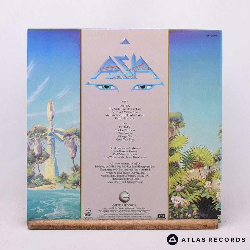 Asia - Alpha - Lyric Sheet LP Vinyl Record - EX/EX