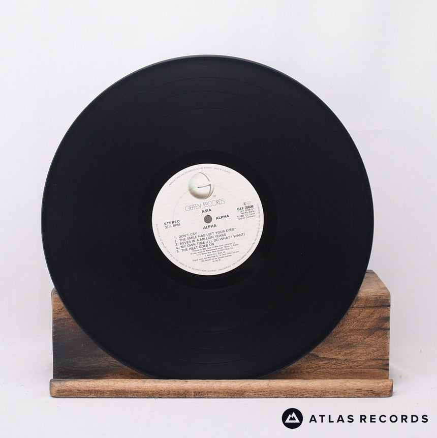 Asia - Alpha - Lyric Sheet LP Vinyl Record - EX/EX