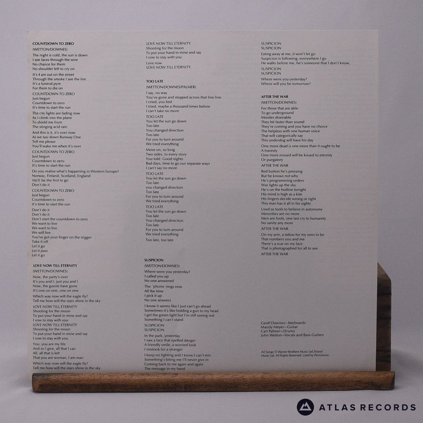 Asia - Astra - Lyric Sheet LP Vinyl Record - EX/EX