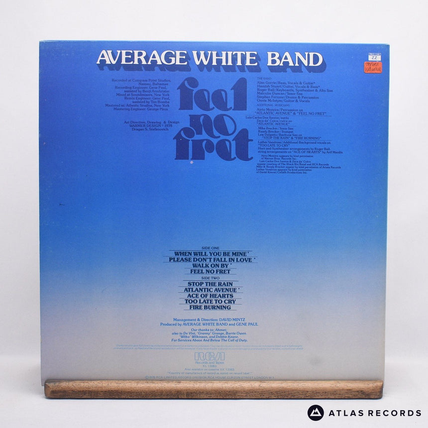 Average White Band - Feel No Fret - Gatefold LP Vinyl Record - EX/EX