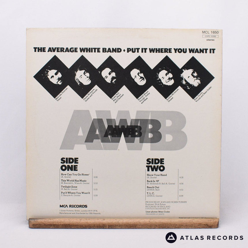 Average White Band - Put It Where You Want It - Reissue LP Vinyl Record - VG+/EX