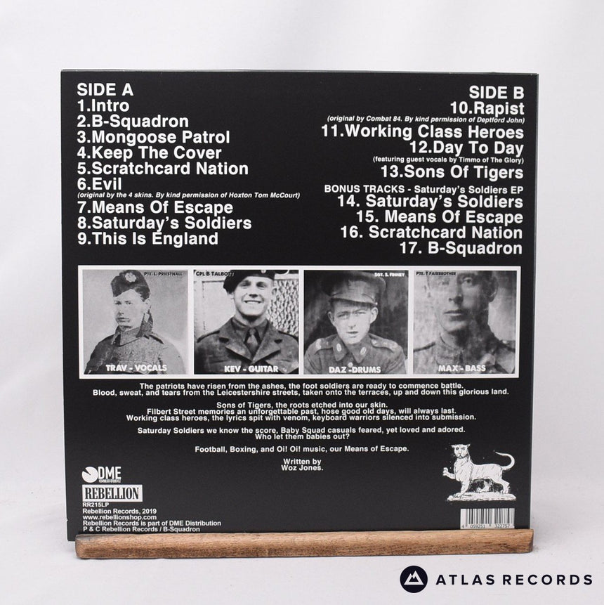 B Squadron - Sons Of Tigers - Clear Insert LP Vinyl Record - NM/EX