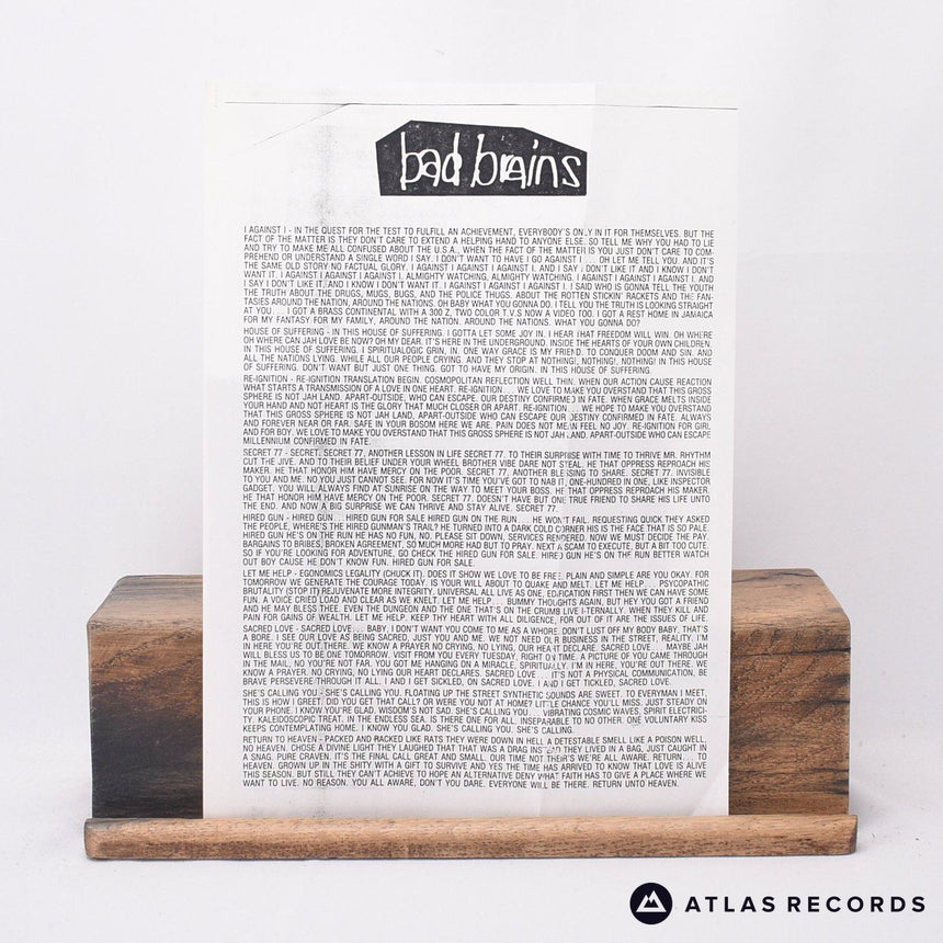 Bad Brains - I Against I - Insert Damont A1 B1 LP Vinyl Record - VG+/EX